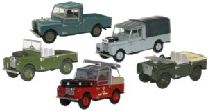 Oxford Diecast 76SET17E Land Rover 5 Piece Set  - 1:76 Scale