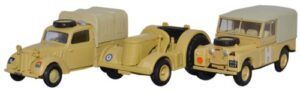 Oxford Diecast 76SET23 3 Pce Set (Tilly,DB Tractor/Land Rover)  - 1:76 Scale