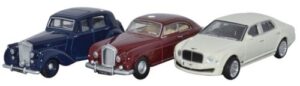Oxford Diecast 76SET27 3 Piece Bentley Set (MkVI/Cont./Mulsanne)  - 1:76 Scale