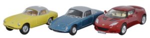 Oxford Diecast 76SET28 3 Piece Lotus Set (Elan/Elite/Evora)  - 1:76 Scale