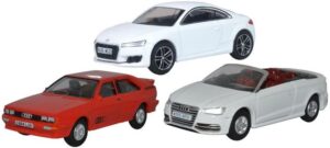 Oxford Diecast 76SET68 Audi Set 3 Piece Set Quattro/TT/S3 Convertible - 1:76 Scale