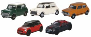 Oxford Diecast 76SET79 Mini Set Classic/Cooper S/1275GT/New /Coupe 5 Piece - 1:76 Scale