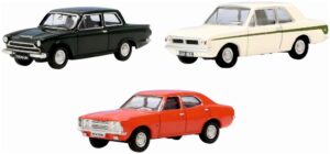 Oxford Diecast 76SET84 3 Piece Ford Cortina Set Mk1/2/3  - 1:76 Scale
