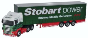 Oxford Diecast 76SHL02CS Scania Highline Curtainside Stobart Power  - 1:76 Scale