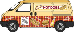 Oxford Diecast 76T4007 VW T4 Van Bobs Hot Dogs  - 1:76 Scale