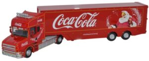 Oxford Diecast 76TCAB004CC Scania T Cab Box Trailer - Coca-Cola  - 1:76 Scale