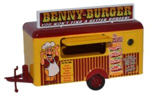 Oxford Diecast 76TR011 Mobile Trailer - Benny Burger  - 1:76 Scale