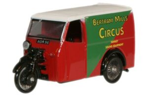 Oxford Diecast 76TV001 Tricycle Van - Bertram Mills  - 1:76 Scale