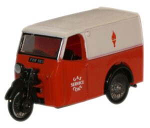 Oxford Diecast 76TV004 Tricycle Van - Gas And Coke Service  - 1:76 Scale