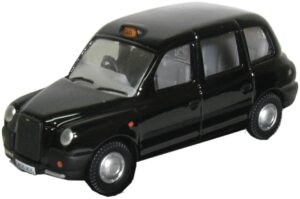 Oxford Diecast 76TX4001 TX4 Taxi - Black  - 1:76 Scale