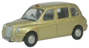 Oxford Diecast 76TX4002 TX4 Taxi - Gold 2007 Shanghai Auto S  - 1:76 Scale