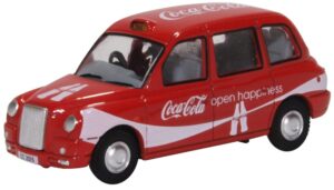 Oxford Diecast 76TX4008CC TX4 Taxi Coca Cola  - 1:76 Scale