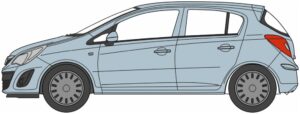Oxford Diecast 76VC006 Vauxhall Corsa Silver Lightning  - 1:76 Scale
