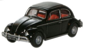 Oxford Diecast 76VWB005 VW Beetle - Black  - 1:76 Scale