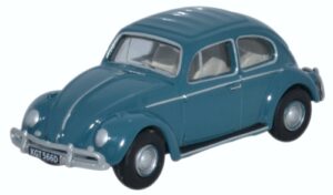 Oxford Diecast 76VWB007 VW Beetle - Gulf Blue  - 1:76 Scale