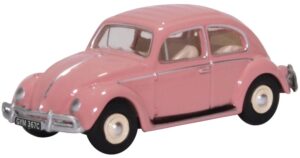 Oxford Diecast 76VWB011UK VW Beetle Pink - UK Registration  - 1:76 Scale