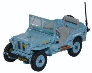 Oxford Diecast 76WMB002 Willys MB US Navy Seebees  - 1:76 Scale