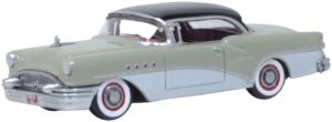 Oxford Diecast 87BC55007 Buick Century 1955 Carlsbad Black/Windsor Grey/Dover White - 1:87 Scale