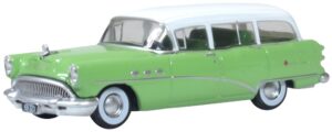 Oxford Diecast 87BCE54003 Buick Century Estate Wagon 1954 Willow Green/Arctic White - 1:87 Scale