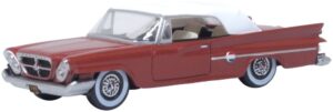 Oxford Diecast 87CC61004 Chrysler 300 Convertible 1961 (Closed) Cinnamon/White - 1:87 Scale