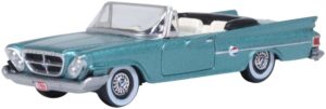 Oxford Diecast 87CC61005 Chrysler 300 Convertible (Open) 1961 Pinehurst Green - 1:87 Scale