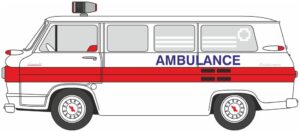 Oxford Diecast 87CG61002 Chevrolet Corvair Greenbrier Amblewagen Ambulance 1962 - 1:87 Scale
