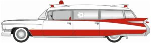 Oxford Diecast 87CM59001 Cadillac Miller-Meteor Ambulance 1959  - 1:87 Scale
