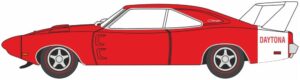 Oxford Diecast 87DD69005 Dodge Charger Daytona Charger Red 1969 - 1:87 Scale