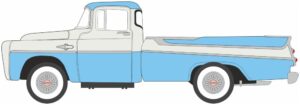 Oxford Diecast 87DP57005 Dodge D100 Sweptside Pick Up Ice Blue Glacier White 1957 - 1:87 Scale