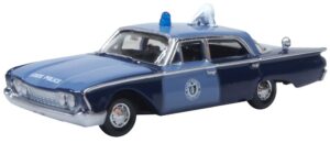 Oxford Diecast 87FF60002 Ford Fairlane Sedan Massachusetts State Police Radar Car 1960 - 1:87 Scale