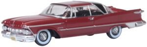 Oxford Diecast 87IC59003 Imperial Crown 2 Door Hardtop 1959 Red Black - 1:87 Scale
