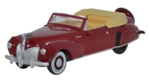 Oxford Diecast 87LC41001 Lincoln Continental 1941 - Maroon  - 1:87 Scale