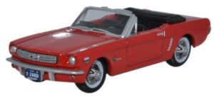 Oxford Diecast 87MU65001 Ford Mustang Conv 1964 - Poppy Red  - 1:87 Scale