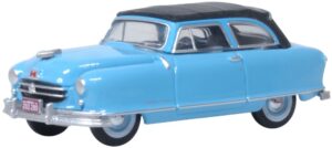 Oxford Diecast 87NR50001 Nash Rambler Custom Landau Convertible 1950 (Closed) Strato Blue - 1:87 Scale