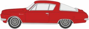 Oxford Diecast 87PB65002 Plymouth Barracuda Medium Red 1965  - 1:87 Scale