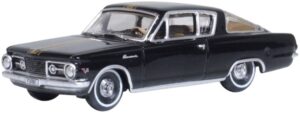 Oxford Diecast 87PB65004 Plymouth Barracuda 1965 Black/Gold  - 1:87 Scale
