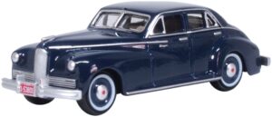 Oxford Diecast 87PC42001 Packard Clipper Touring Sedan Blue 1942 Packard Blue 1942 - 1:87 Scale