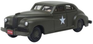 Oxford Diecast 87PC42002 Packard Clipper Touring Sedan US Army Staff Car 1942 - 1:87 Scale