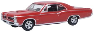 Oxford Diecast 87PG66002 Pontiac GTO 1966 Montero Red  - 1:87 Scale