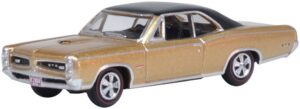 Oxford Diecast 87PG66003 Pontiac GTO Martinique Bronze/Black 1966  - 1:87 Scale