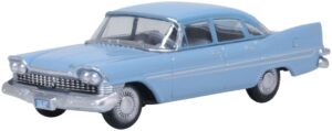 Oxford Diecast 87PS59003 Plymouth Savoy Sedan Powder Blue 1959  - 1:87 Scale