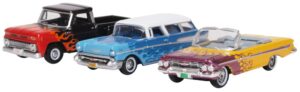 Oxford Diecast 87SET001 3 Piece Set Chevrolet Hot Rods  - 1:87 Scale