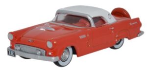 Oxford Diecast 87TH56004 Ford Thunderbird 1956 Fiesta Red/Colonial  - 1:87 Scale