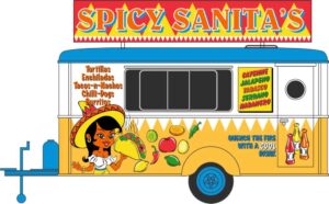 Oxford Diecast 87TR013 Mobile Trailer - Spicy Sanitas  - 1:87 Scale