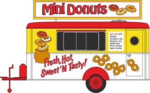 Oxford Diecast 87TR019 Mobile Trailer Mini Donuts  - 1:87 Scale