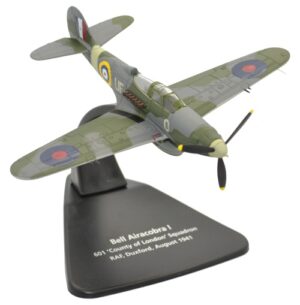 Oxford Diecast AC071 Bell Airacobra I 601 County of London Sqn.  - 1:72 Scale