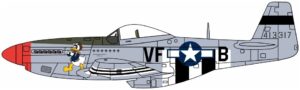 Oxford Diecast AC126 Mustang P51 Capt.D.R.Emerson. 336th FS 4th FG. 8th AF. Debden UK 1944 - 1:72 Scale