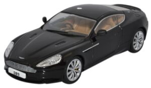 Oxford Diecast AMDB9002 Aston Martin DB9 Coupe - Onyx Black  - 1:43 Scale