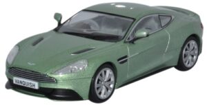 Oxford Diecast AMV001 Aston Martin Vanquish Coupe Appletree Gree  - 1:43 Scale