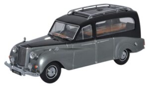 Oxford Diecast APH003 Austin Princess Hearse Black and Silver  - 1:43 Scale